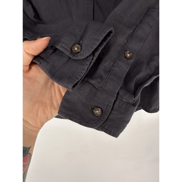Marine Layer Aria Relaxed Fit Embroiderd Long Sleeve Shirt Women’s XS Read - Picture 7 of 10